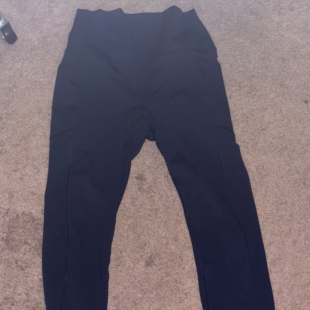 Navy Blue High-Waisted Leggings